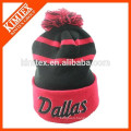 Wholesale winter hip hop custom acrylic hats beanie with top ball